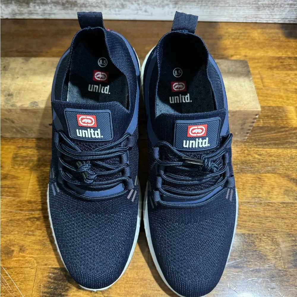 Mens Ecko Unlimited Shpes Slip On  Jogger Sneakers Knit Upper Blue Size 8.5 - Picture 3 of 7